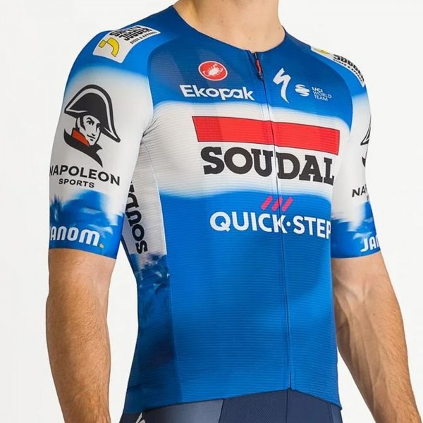 Bekleidung Herren Castelli Soudal Quick-Step 2024 Aero Race 7.0 trikot