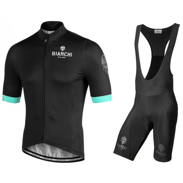 BIANCHI MILANO New Laces Fahrradbekleidung Radtrikot Satz Kurzarm+Kurz Trägerhose BE00S