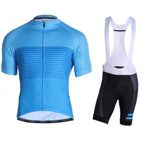 BONTRAGER Circuit Blue Fahrradbekleidung Radtrikot Satz Kurzarm+Kurz Trägerhose 4EAX2 BONTRAGER Circuit Blue Fahrradbekleidung Radtrikot Satz Kurzarm+Kurz Trägerhose 4EAX2
