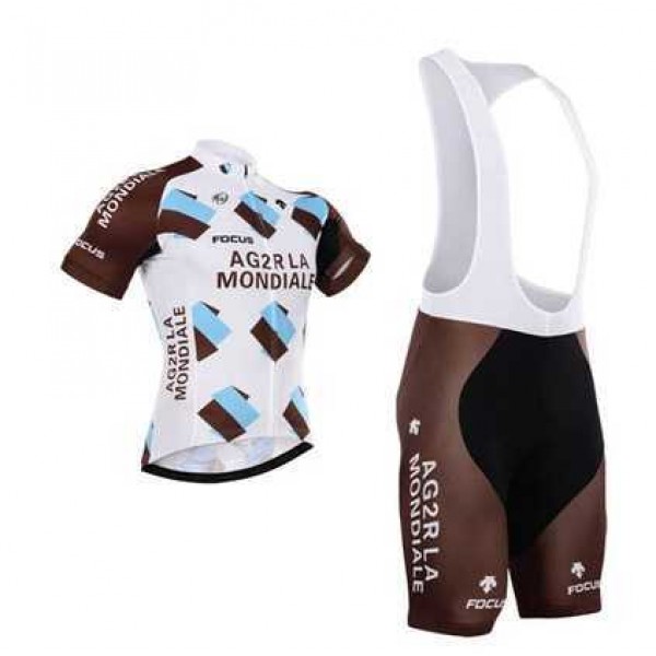 2015 Ag2r La Mondiale Fahrradbekleidung Radteamtrikot Kurzarm+Kurz Radhose Kaufen PWBIJ