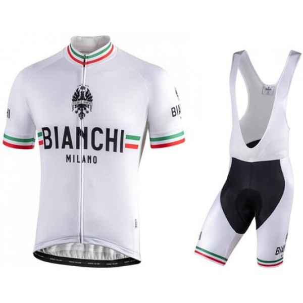 2020 BIANCHI MILANO Fahrradbekleidung Isalle Radtrikot kurzarm+Pelau Trägerhose kurz Weiß
