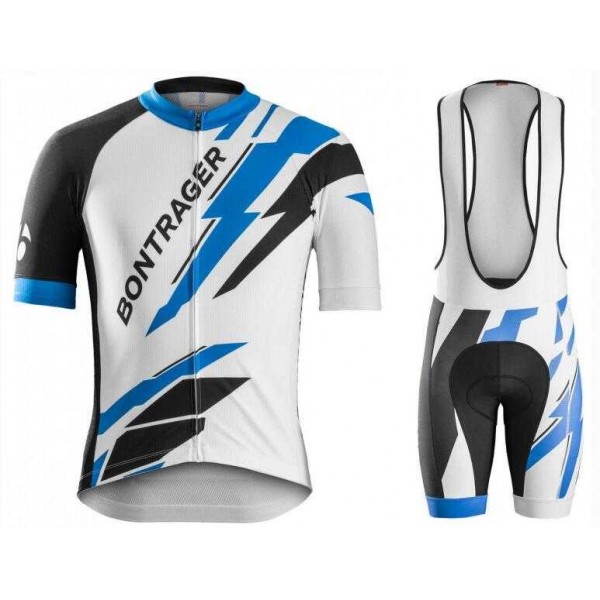 2016 Bontrager Fahrradbekleidung Radteamtrikot Kurzarm+Kurz Radhose Kaufen weiß blau UWESJ