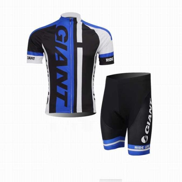 2014 Giant Radbekleidung Radtrikot Kurzarm und Fahrradhosen Kurz Schwarz blau FVE0W