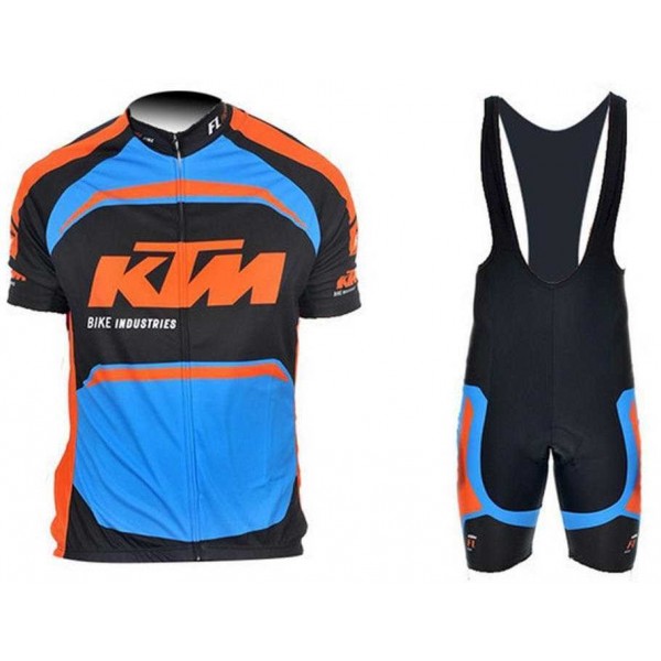 2015 KTM Pro team blau Schwarz Fahrradbekleidung Radteamtrikot Kurzarm+Kurz Radhose Kaufen 07AKQ