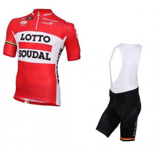 2016 LOTTO SOUDAL Set Fahrradbekleidung Radtrikot Satz Kurzarm+Kurz Radhose Rot-2 HHBJK