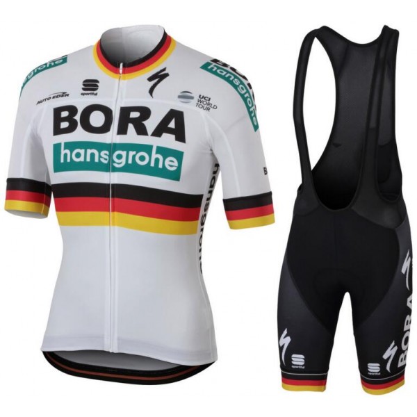 BORA-hansgrohe German champions 2018 Fahrradbekleidung Radtrikot Satz Kurzarm+Kurz Trägerhose ZXYU8