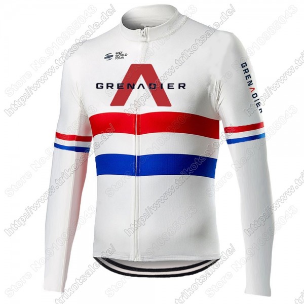 Team INEOS Grenadier 2021 Fahrradbekleidung Radtrikot Langarm WREEY