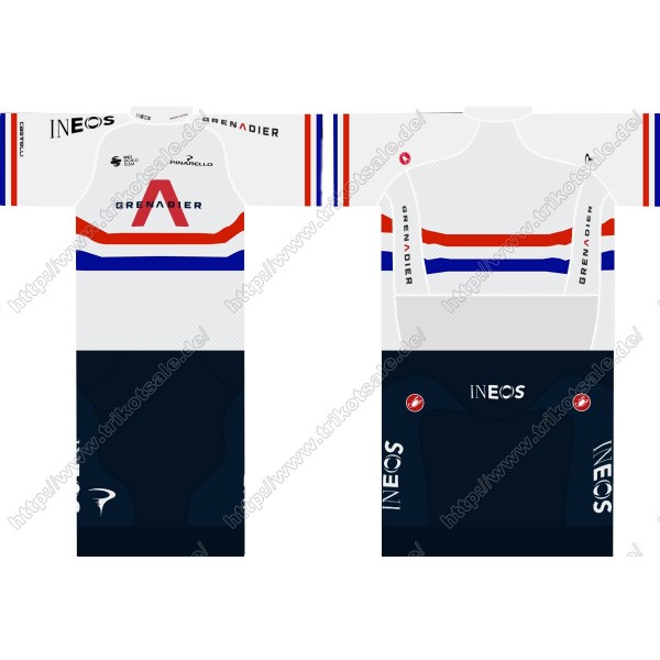 Team INEOS Grenadier 2021 UCI World Champion Fahrradbekleidung Satz Fahrradtrikot Kurzarm Trikot Und Kurz Radhose VEQYY