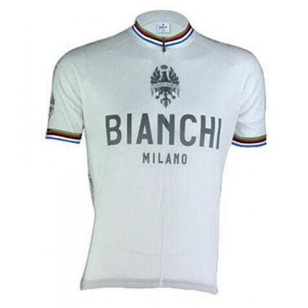 2016 BIANCHI-MILANO PRIDE WORLD CHAMP Fahrradbekleidung Radtrikot weiß 8NP0Q