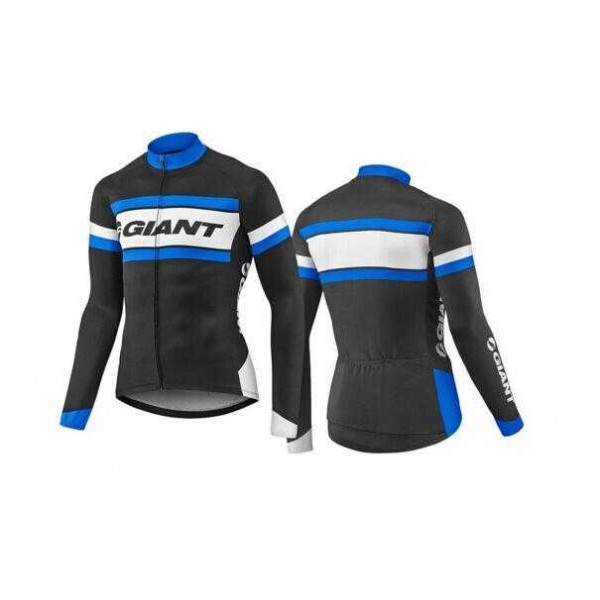 2016-2017 Giant Fahrradbekleidung Radtrikot Langarmen blau Schwarz 13ETS