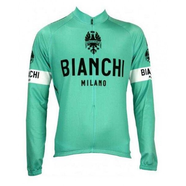 2016 BIANCHI-MILANO Fahrradbekleidung Radtrikot Langarmen blau Q9FEM