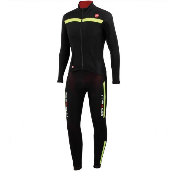 2016 Castelli Sanremo 2.0 Fahrradbekleidung Radtrikot Langarmen gelb SQXVX