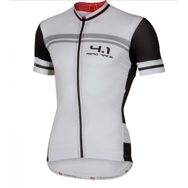 2016 Castelli Free Aero Race 4.1 Fahrradbekleidung Radtrikot weiß WHMH4