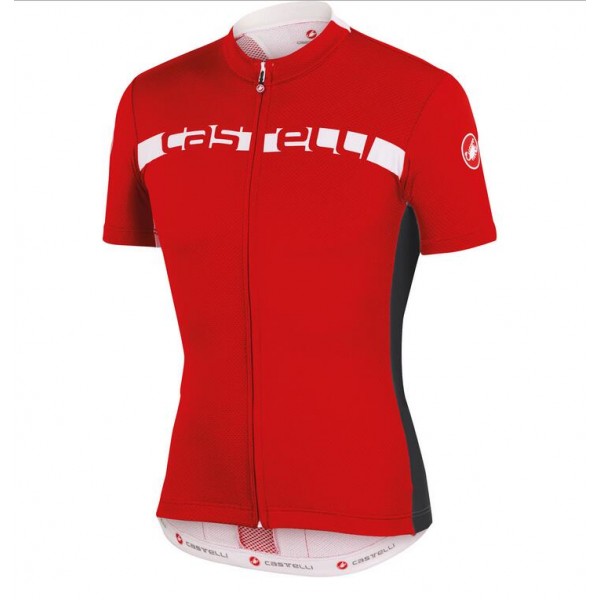 2016 Castelli Prologo 4.0 Fahrradbekleidung Radtrikot Rot SAUWR