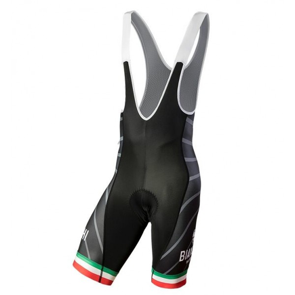 Bianchi Milano Tiera black Kurz Trägerhose ZEM4M