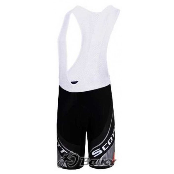 Scott Racing Teams Kurz Trägerhose Schwarz Rot YHK4Y