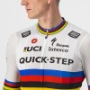 Quick Step-Alpha Vinyl Straßenrad Weltmeister Regenbogentrikot 2022 Competizione Radtrikot kurzarm-Radsport-Profi-Team Quick Step-Alpha Vinyl Straßenrad Weltmeister Regenbogentrikot 2022 Competizione Radtrikot kurzarm-Radsport-Profi-Team